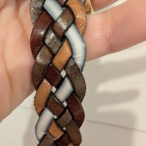 Multicolor Braided Leather Belt